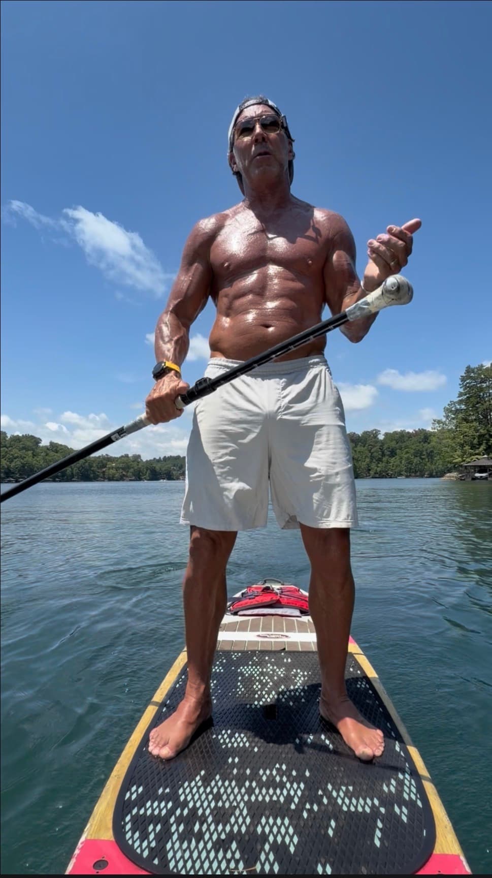 Kevin paddleboarding